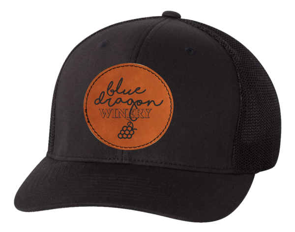 Custom Fitted Flexfit Trucker Hats with Leatherette Patch Logo or Design - Image 5