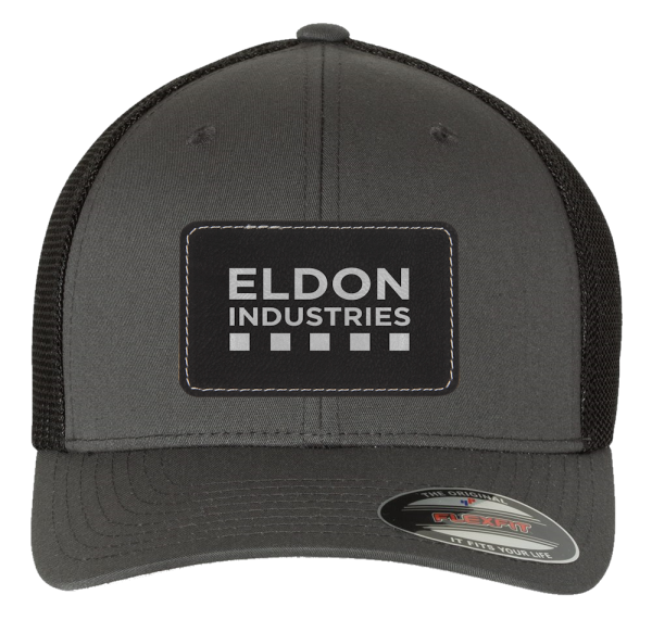 Custom Fitted Flexfit Trucker Hats with Leatherette Patch Logo or Design - Image 6